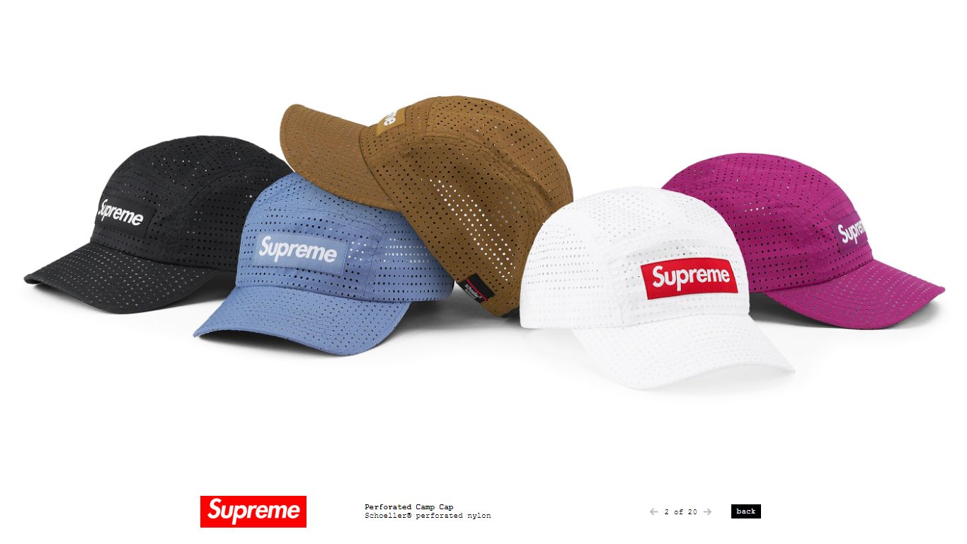 Supreme Perforated Camp Cap