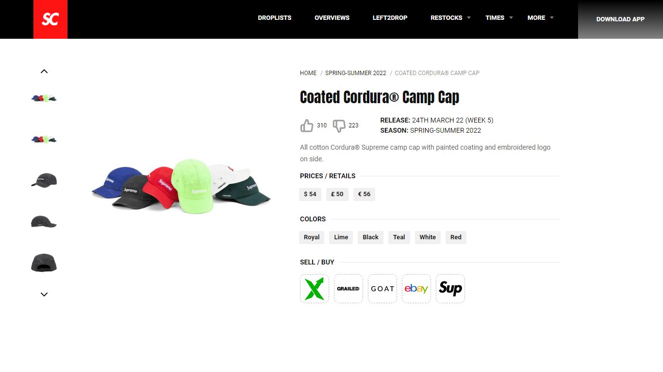 Coated Cordura® Camp Cap - Supreme Community